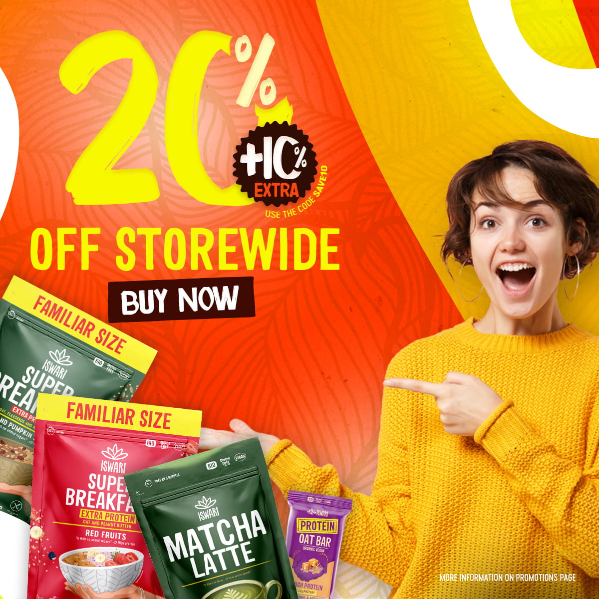 20% + 10% in Health Nutrition Iswari (SAVE10)